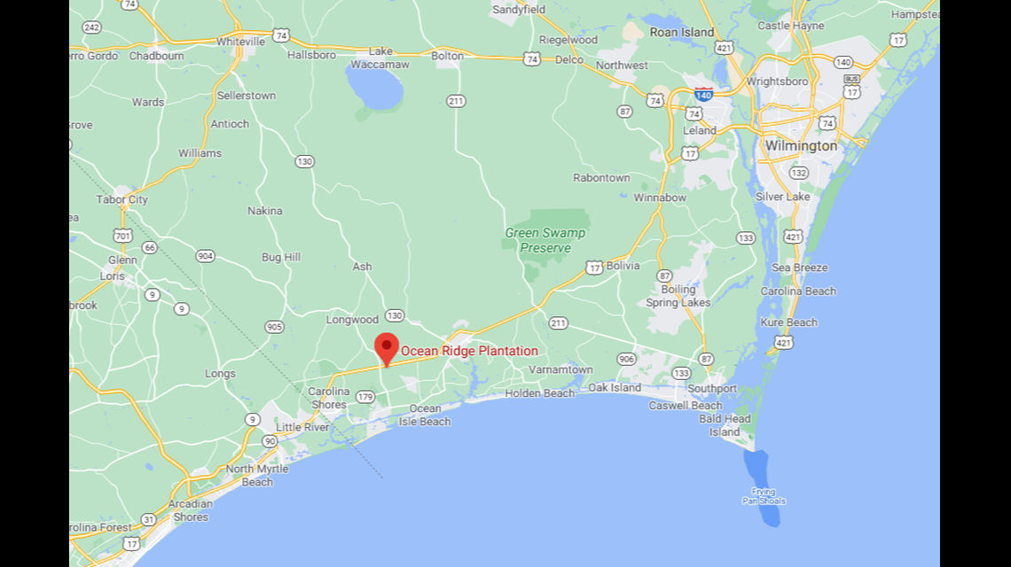 The tornado struck the southern part of Brunswick County, which is on the state’s South Carolina border.