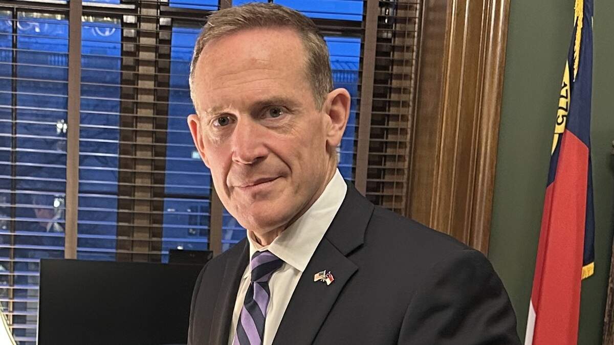 Ted Budd in his office at the U.S. Capitol complex in Washington, D.C.