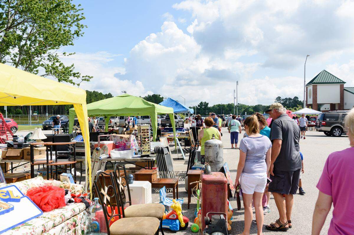 Larger clusters of vendors can be found at locations including downtown Dunn, South Johnson High School, Riverside Mill and the Tobacco Farm Life Museum, in addition to church and school parking lots all along the route.