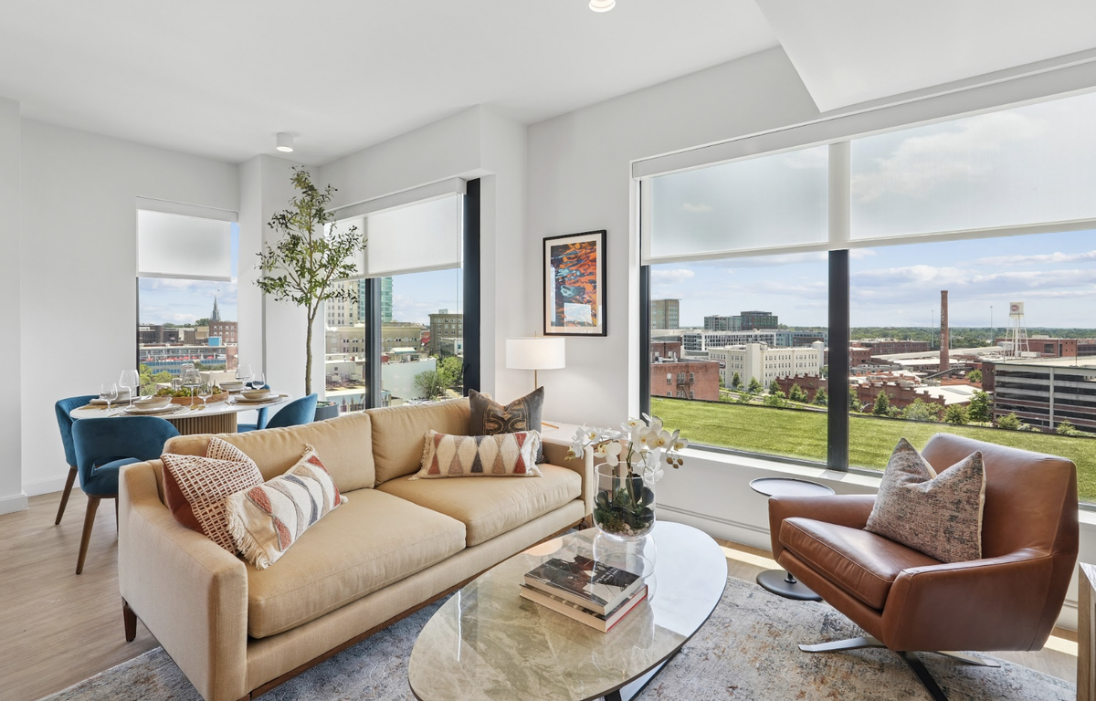 Durham-based Austin Lawrence Partners have released the first images inside a model unit at The Novus, a glassy high-rise at 400 W. Main St.