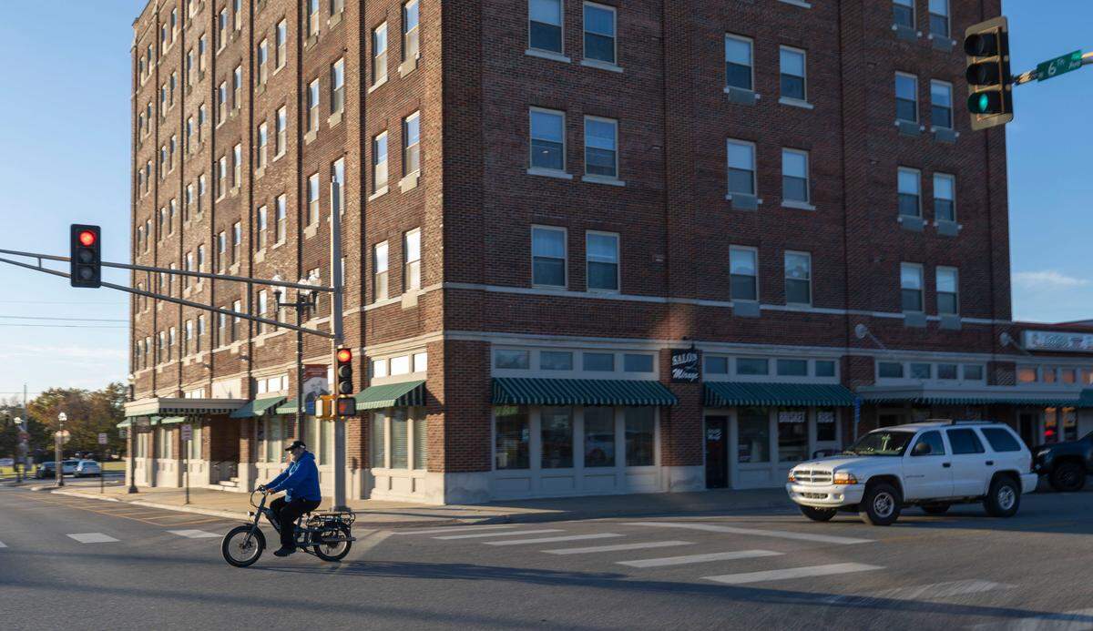 Corner of Merchant Street and 6th Avenue in downtown Emporia, Kansas on Wednesday, November 6, 2024. 