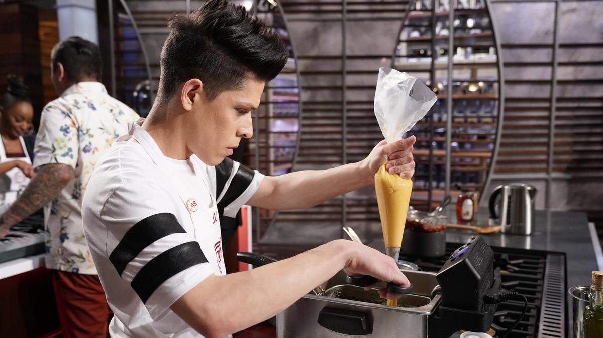 Juni Cuevas in the "World Cup Dishes" episode of Fox's "MasterChef" on June 27, 2018.