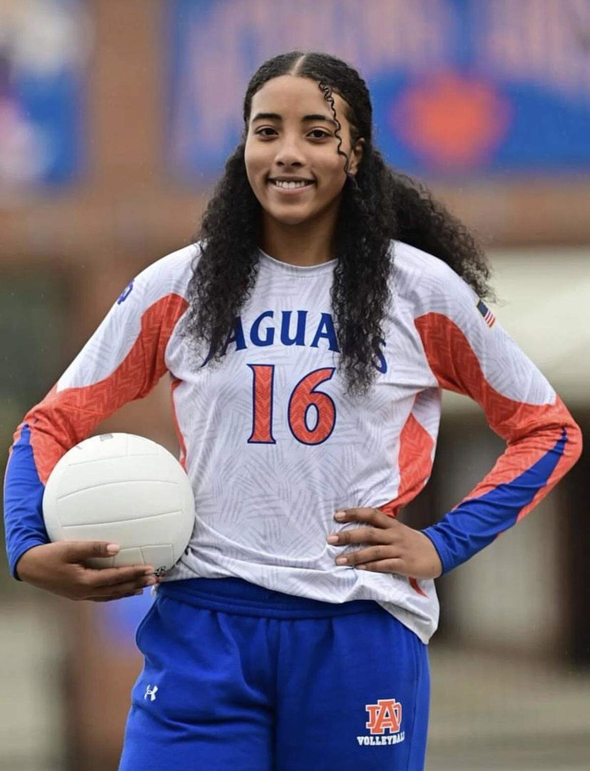 Aminah Guy in her time as a volleyball player at Athens Drive High School. Guy, 19, was killed in a shooting in Cary last week.