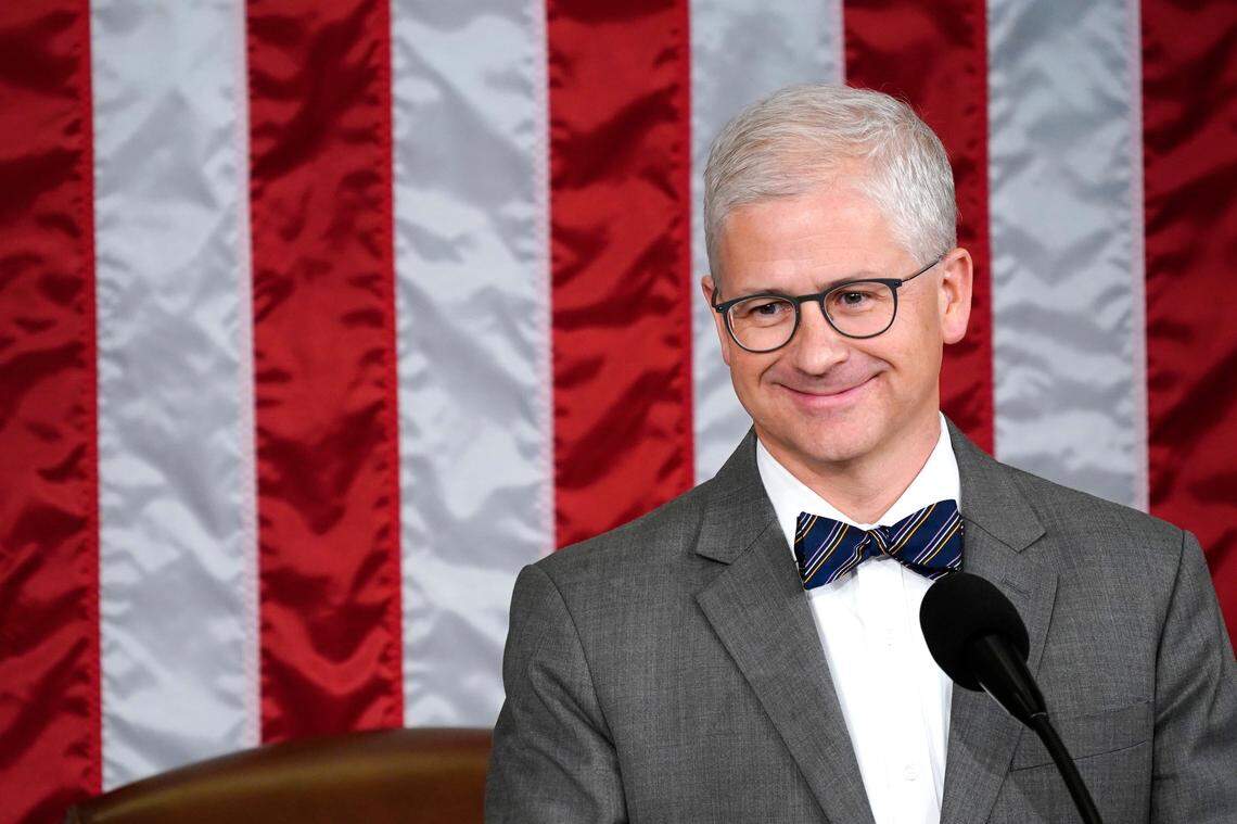Speaker Pro Tempore Rep. Patrick McHenry, R-N.C., presides over the House of Representatives as House lawmakers hold a vote to elect a new speaker in Washington on Tuesday, Oct. 17, 2023.
