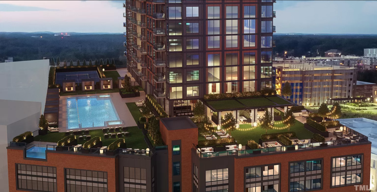 The Novus will be a new high-rise condominium development on 400 W. Main St. in downtown Durham, with housing that has an open concept space and full length glass windows. The Novus is set to be complete in 2024.