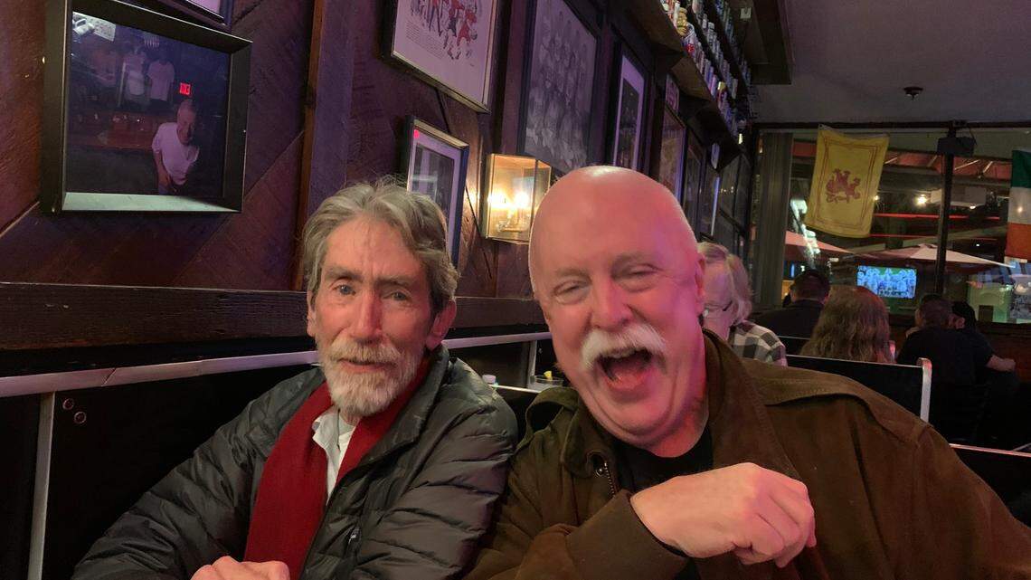 Longtime Raleigh defense lawyer Duncan McMillan, left, with friend and distant cousin Jim Jenkins at Player’s Retreat in Raleigh. McMillan died last week at 72.