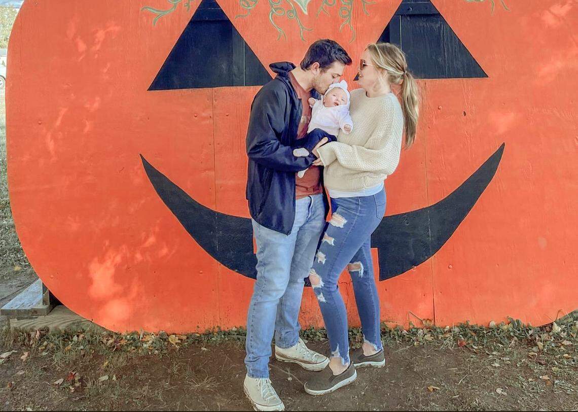 Following a good experience with wilderness therapy, Nick Lazaro is now stable and successful. He and his girlfriend have a baby girl. Here they are visiting Shaw Farms in Ohio in fall 2021.