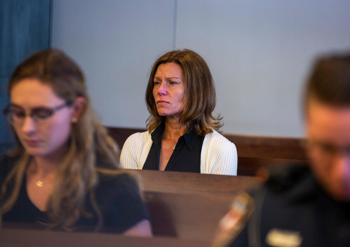 Julie Seel at a hearing in 2019, at the Durham County Courthouse.