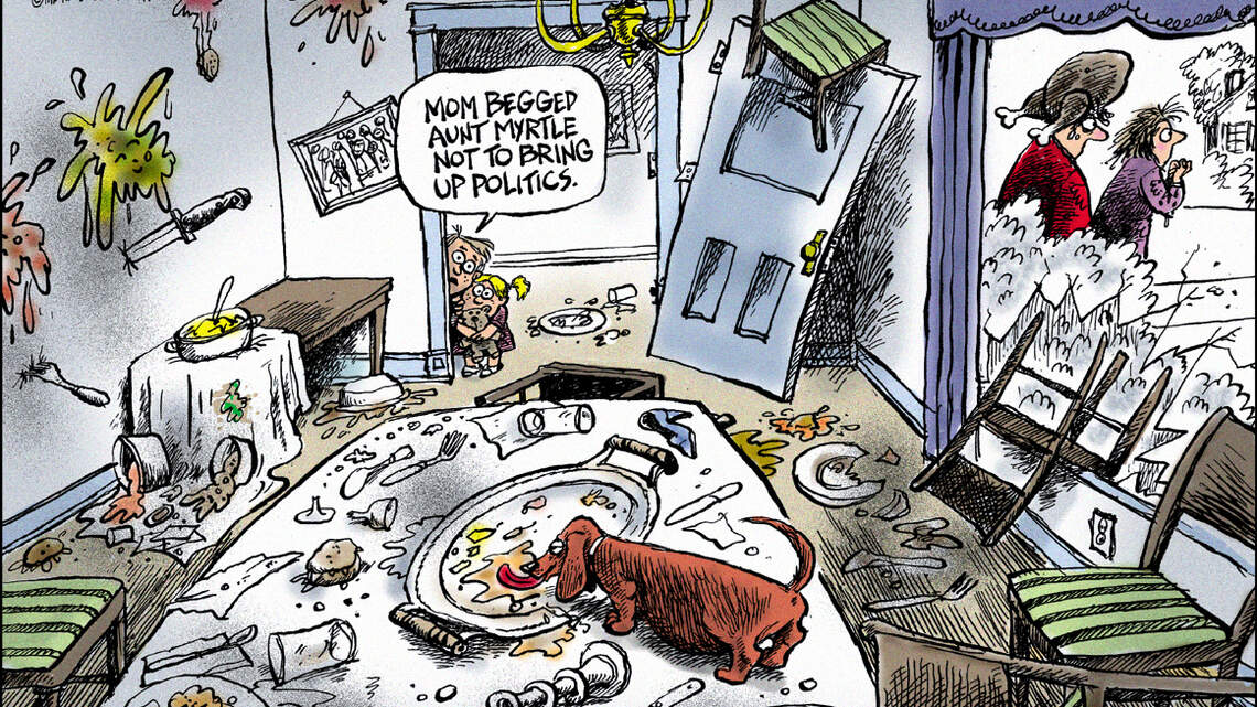At holiday meals, argue less, listen more