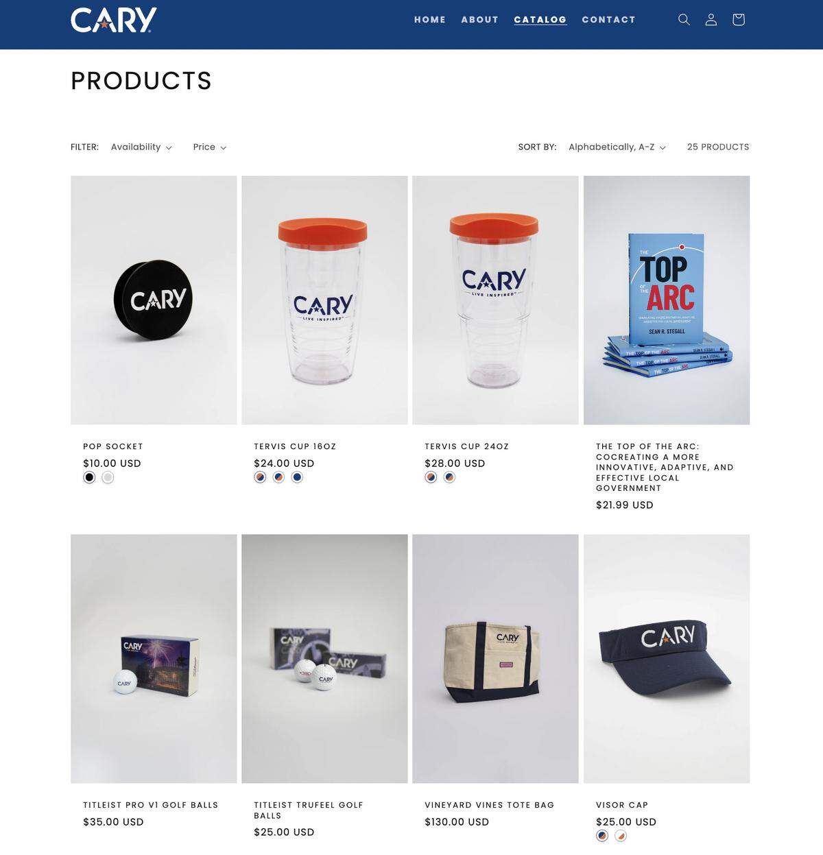 The Top of the Arc book is offered for sale on the town of Cary’s merchandise store.