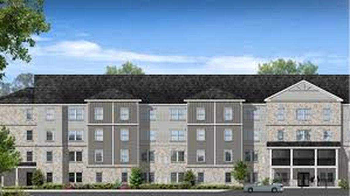A rendering of Rose Park Manor Apartments in Cary. The housing targets individuals aged 55 and over.