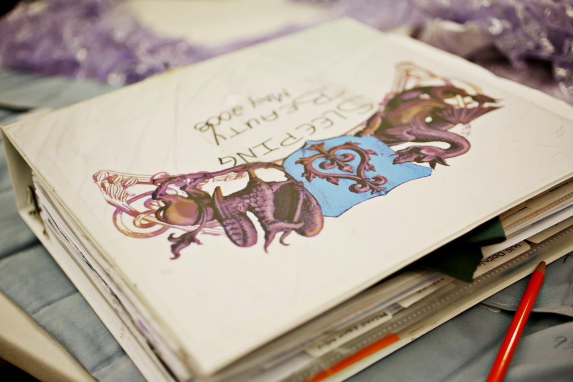 Carolina Ballet's wardrobe department keeps an extensive archive of costumes for each ballet performed with photos and details about each fabric.