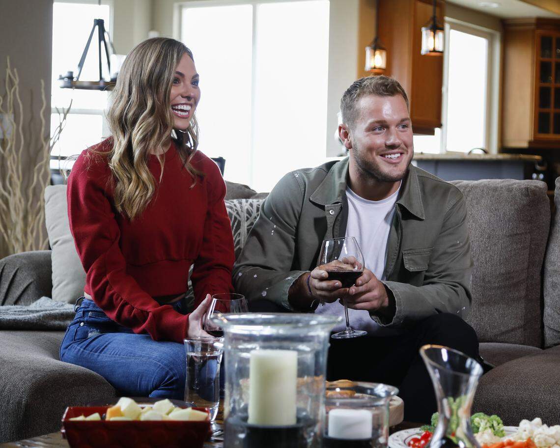 Hannah Brown, the 2018 Miss Alabama USA, with Colton Underwood on the Feb. 18 episode of “The Bachelor” on ABC.