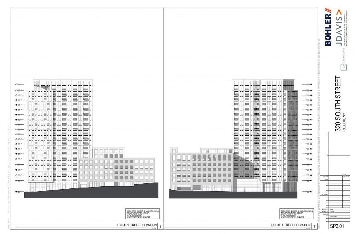A Virginia-based developer and investment firm is the latest player in downtown Raleigh real estate with plans for a 20-story residential and commercial high-rise building on 320 W. South St.