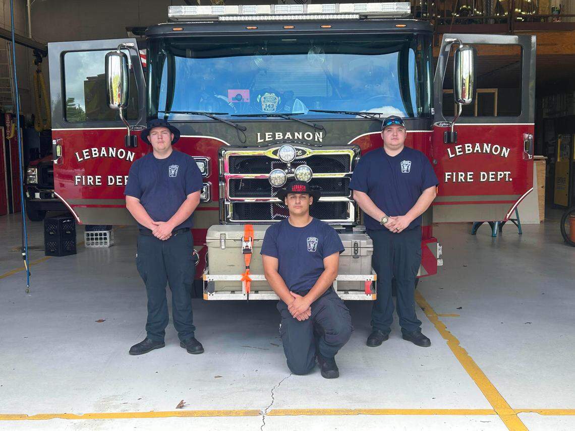 Three volunteers with the Lebanon Fire Department shipped off to Bakersville, a small town in Mitchell County dealing with the impacts of Hurricane Helene, on Wednesday, Oct. 2, 2024. They will spend two weeks there before returning home to northern Durham County.