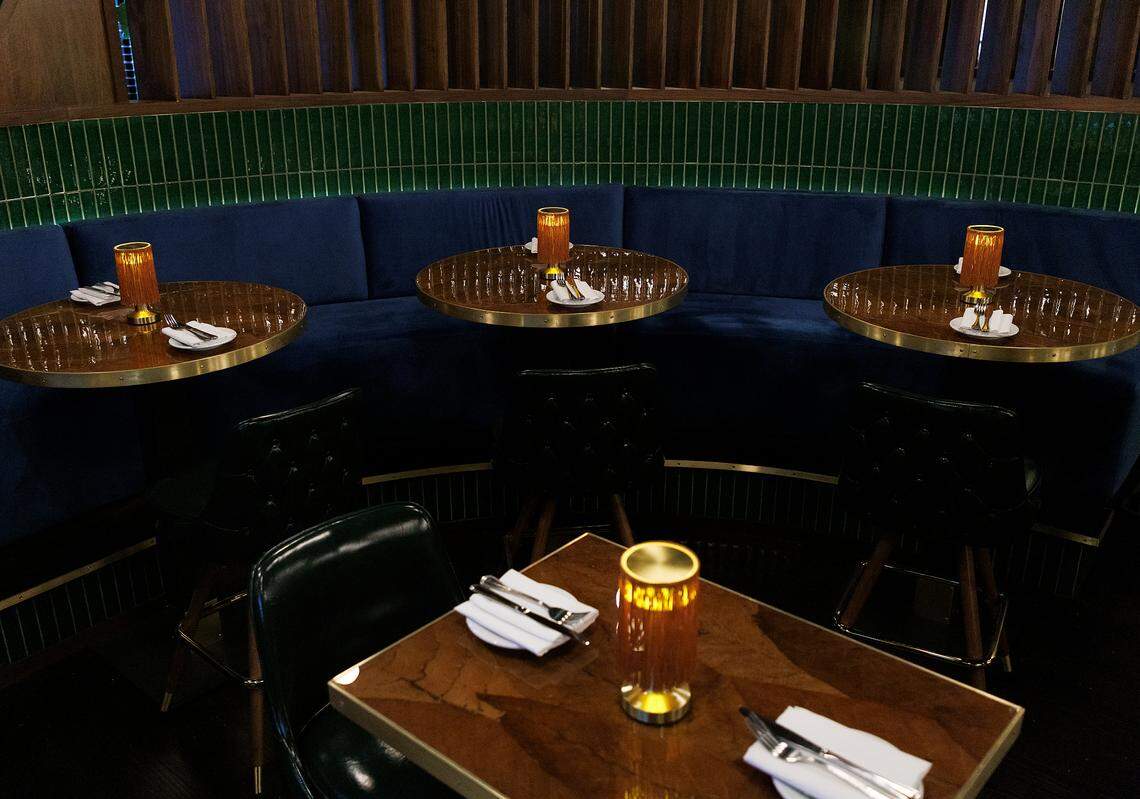 The bar area of Nanas is photographed on Wednesday, Nov. 22, 2023, in Durham, N.C.