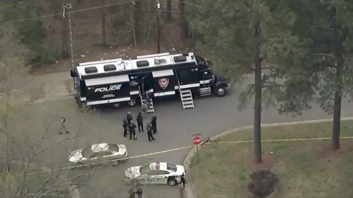 Durham Police are on the scene of a suspected shooting near Brogden Middle School.