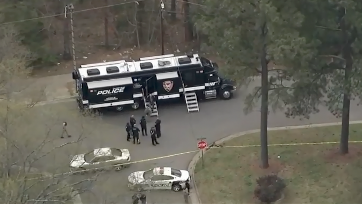Durham Police are on the scene of a suspected shooting near Brogden Middle School.