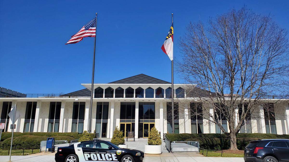 The General Assembly meets at the North Carolina Legislative Building in downtown Raleigh, pictured here in 2022.