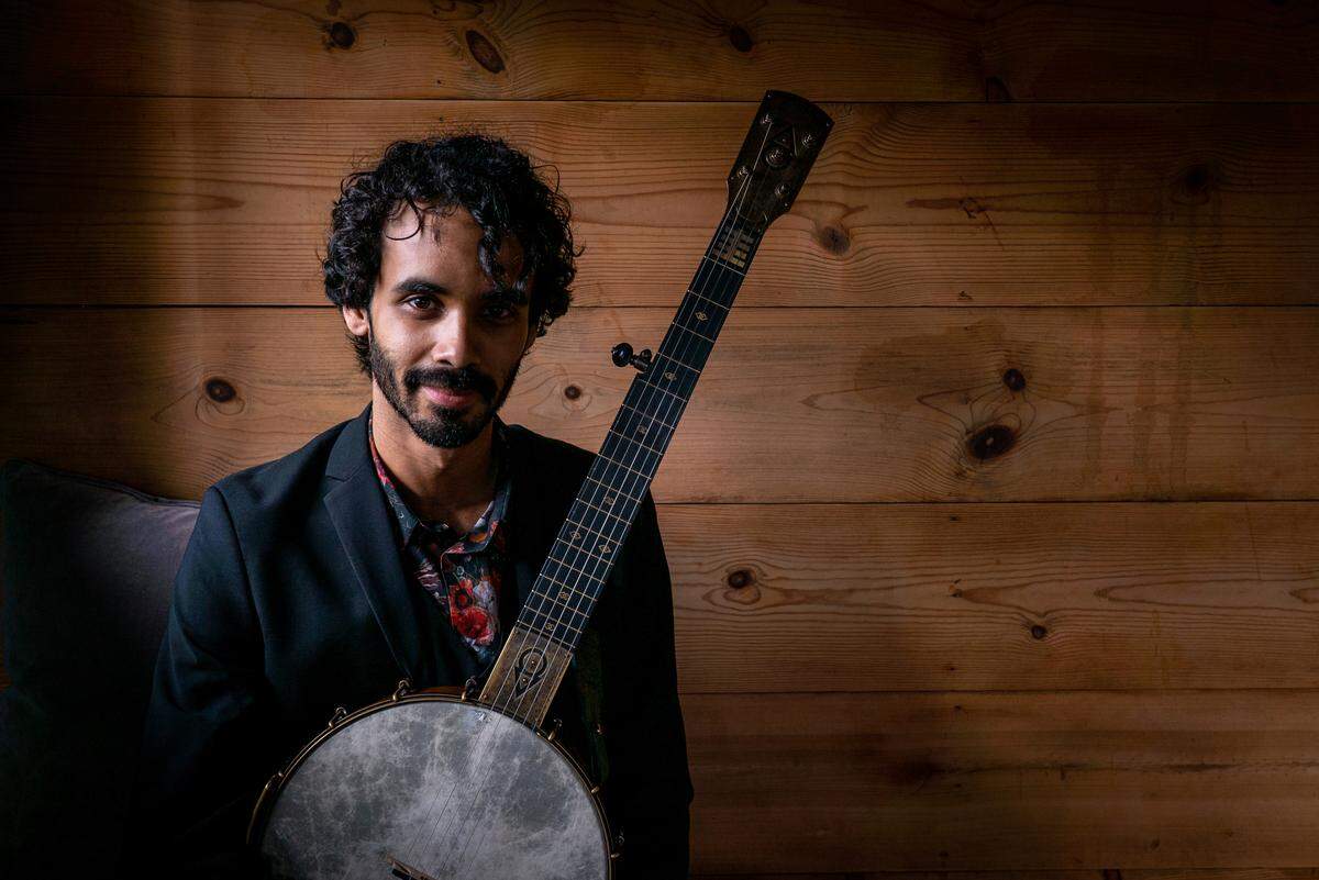 Banjo musician and fiddler Jake Blount will perform at the International Bluegrass Music Association’s World of Blugrass. The songs on his latest album, “Spider Tales,” are drawn from Blount’s research of Black and Indigenous traditional music.