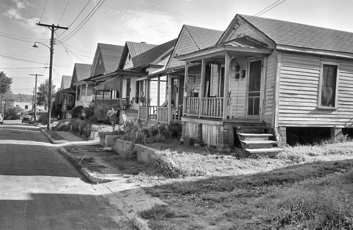 Raleigh’s Smokey Hollow neighborhood in 1960.
