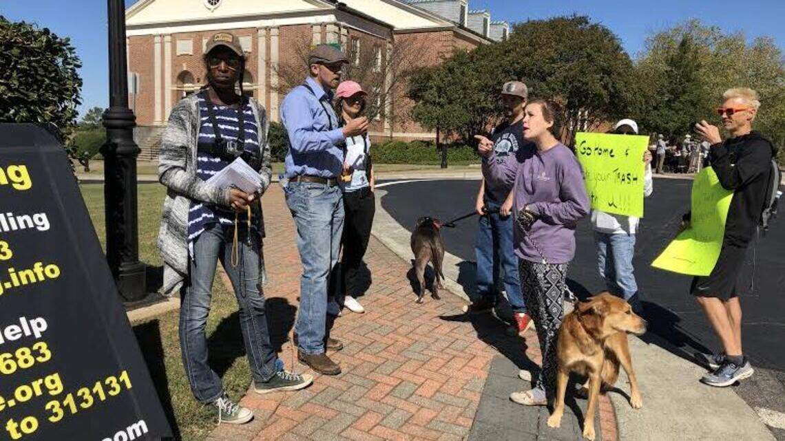 NC town warns residents of graphic anti-abortion photos as demonstrators arrive