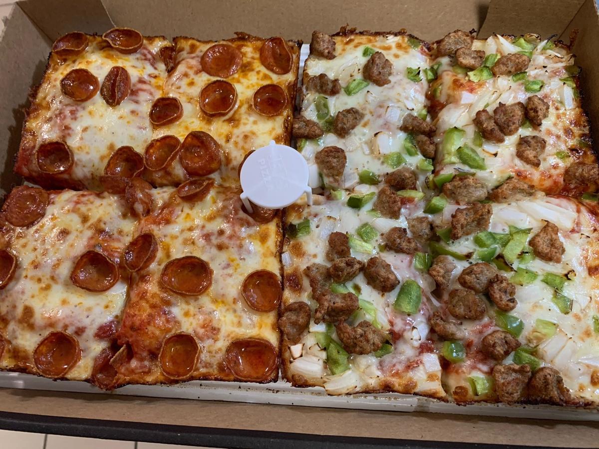 Detroit-style pizza is the name of the game at Jet’s, the Michigan-based chain with three Triangle locations. The trademark thick crust, baked in square steel pans to a light, airy, crisp-cornered turn, will silence all but the harshest critic.