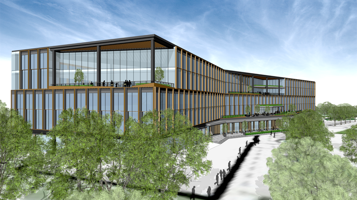 A rendering of the future Bandwidth headquarters in Raleigh.
