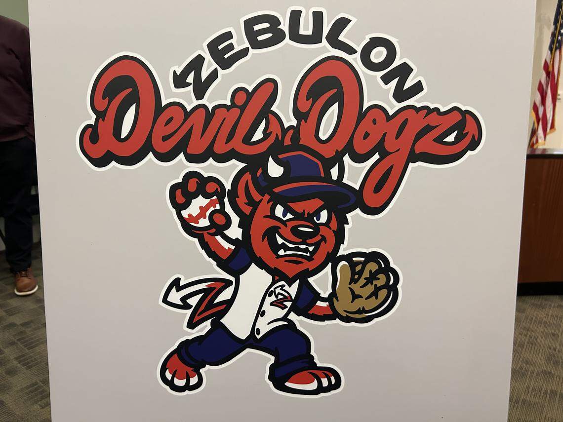 Logo for the Zebulon Devil Dogz unveiled in Eastern Wake County, a reference to the bygone jeans manufactured in town.