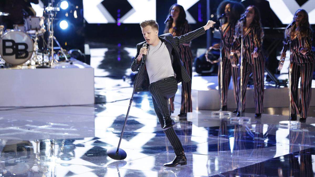Britton Buchanan performs in Monday night's live performance finale of "The Voice" on May 21, 2018. The winner was announced Tuesday night.