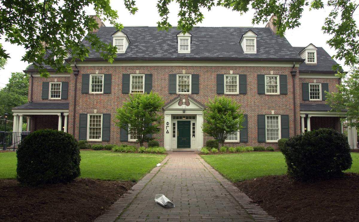 The Phi Gamma Delta fraternity house in Chapel Hill.