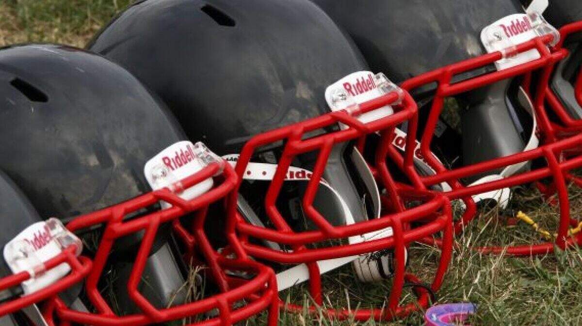 Football helmets. (AP Photo/Gene J. Puskar, File)