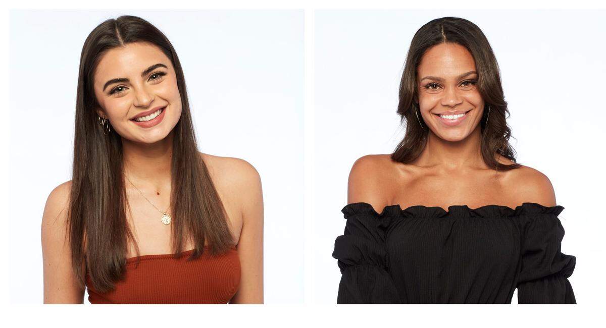Rachael Kirkconnell, left, and Michelle Young from the Matt James season of “The Bachelor” on ABC.