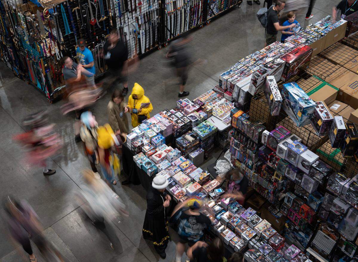 Cosplayers and comic fans celebrate Galaxycon at the Raleigh, N.C. Convention Center on Thursday, July 24, 2025.