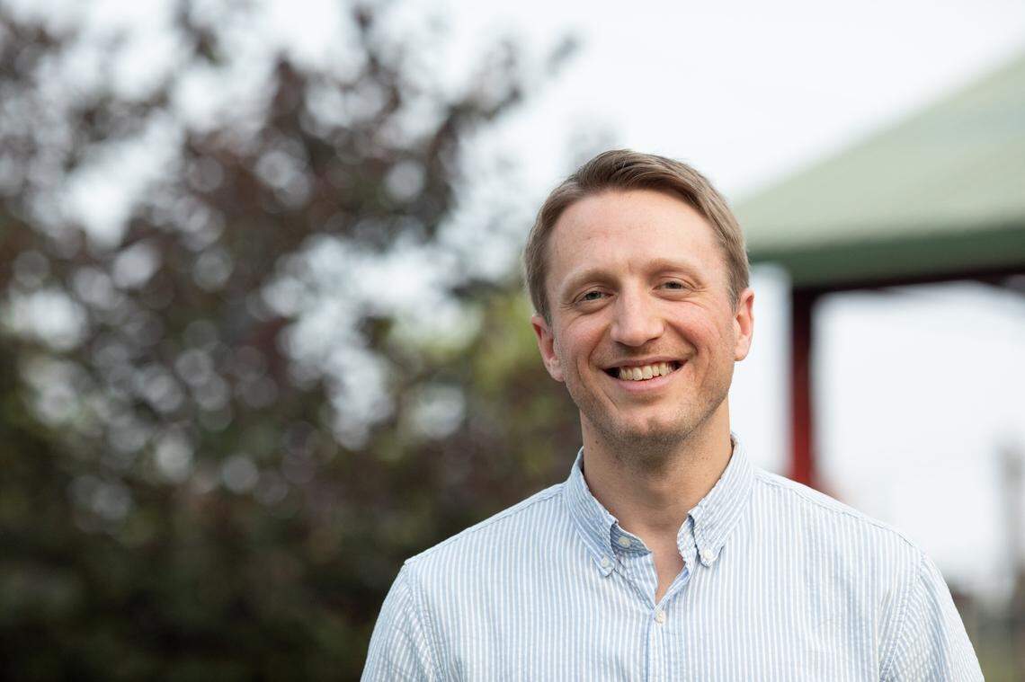 Nate Baker, a Planning Commission member and candidate for Durham City Council