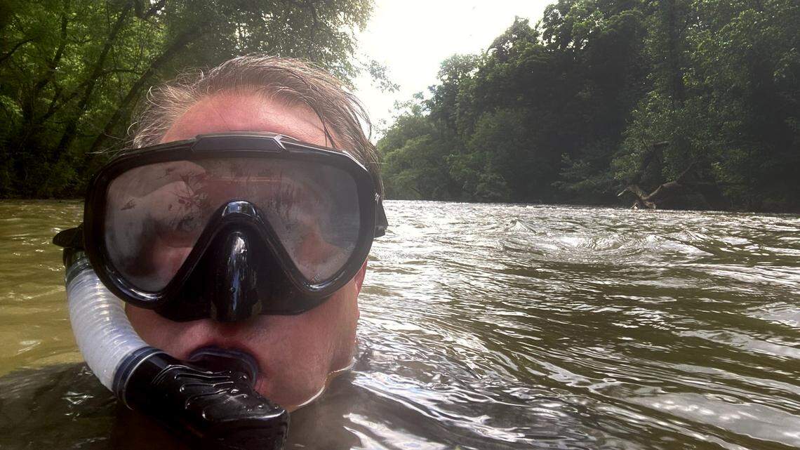 The NC Wildlife Resources Commission has created a Blue Ridge Snorkel Trail to encourage underwater recreation in the mountains of North Carolina, including this spot in the Catawba River in Marion.