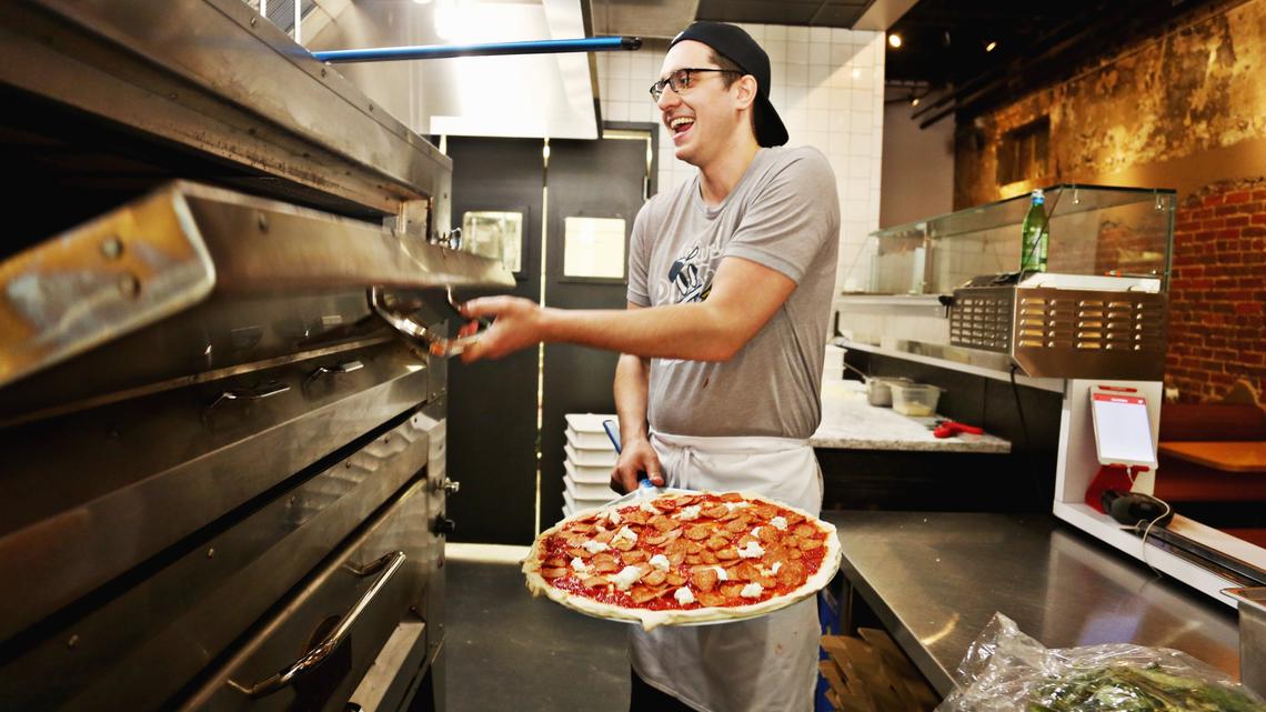 Anthony Guerra, owner of Oakwood Pizza Box in Raleigh, is planning the new wine bar St. Pierre in Raleigh Iron Works.