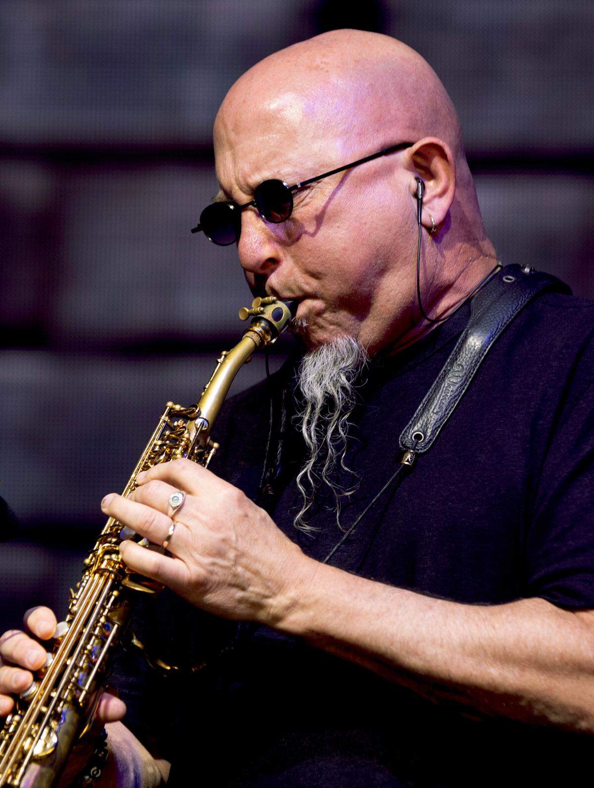 The Dave Matthews Band sax player Jeff Coffin in concert at Raleigh, N.C.’s Coastal Credit Union at Walnut Creek, Friday night, June 14, 2024.