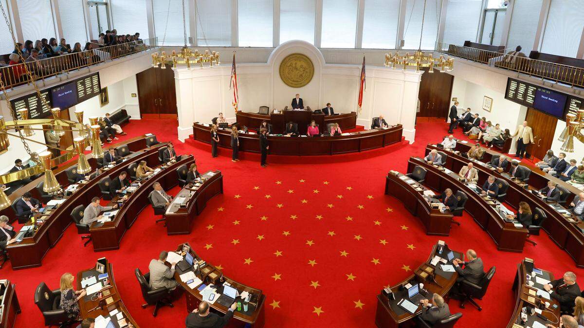 N.C. Senate President Phil Berger presides over the N.C. Senate’s session at the N.C. Legislative Building in Raleigh, N.C., Tuesday, June 20, 2023.