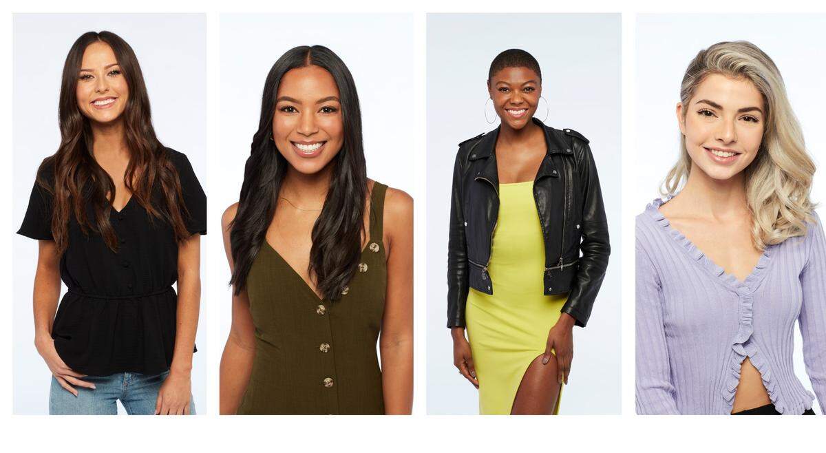 From “The Bachelor” Season 25 with Matt James (not pictured), L-R: Abigail, Bri, Chelsea and Kit.