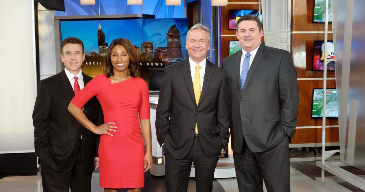 The WTVD / ABC11 weather team, L-R: Steve Stewart, Brittany Bell, Chris Hohmann and Steve Schwenneker.