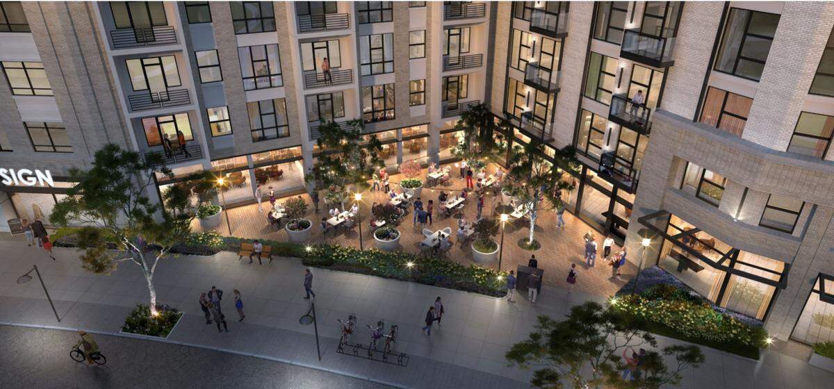 The 865 Walter residential and retail development on W. Morgan Street in Raleigh would replace the Goodnight’s Comedy Club.