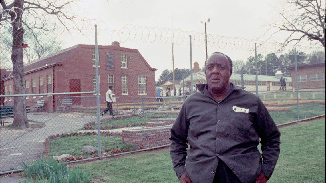 A 1991 photo of John Phillips at the Durham Correctional Center. At the time he had been in prison for nearly 39 years. He remains incarcerated today. THE DURHAM HERALD CO. NEWSPAPER PHOTOGRAPH COLLECTION #P0105, NORTH CAROLINA COLLECTION PHOTOGRAPHIC ARCHIVES, THE WILSON LIBRARY, UNIVERSITY OF NORTH CAROLINA AT CHAPEL HILL.
