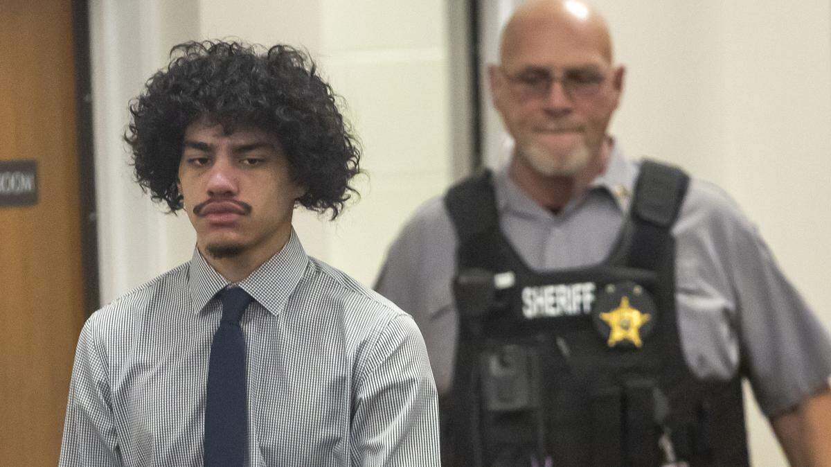 Issiah Ross enters the Orange County Superior Court on Thursday, January 29, 2026 in Hillsborough, N.C. Ross was found guilty of second degree murder in the death of   Devin Clark in Efland in 2022. 
