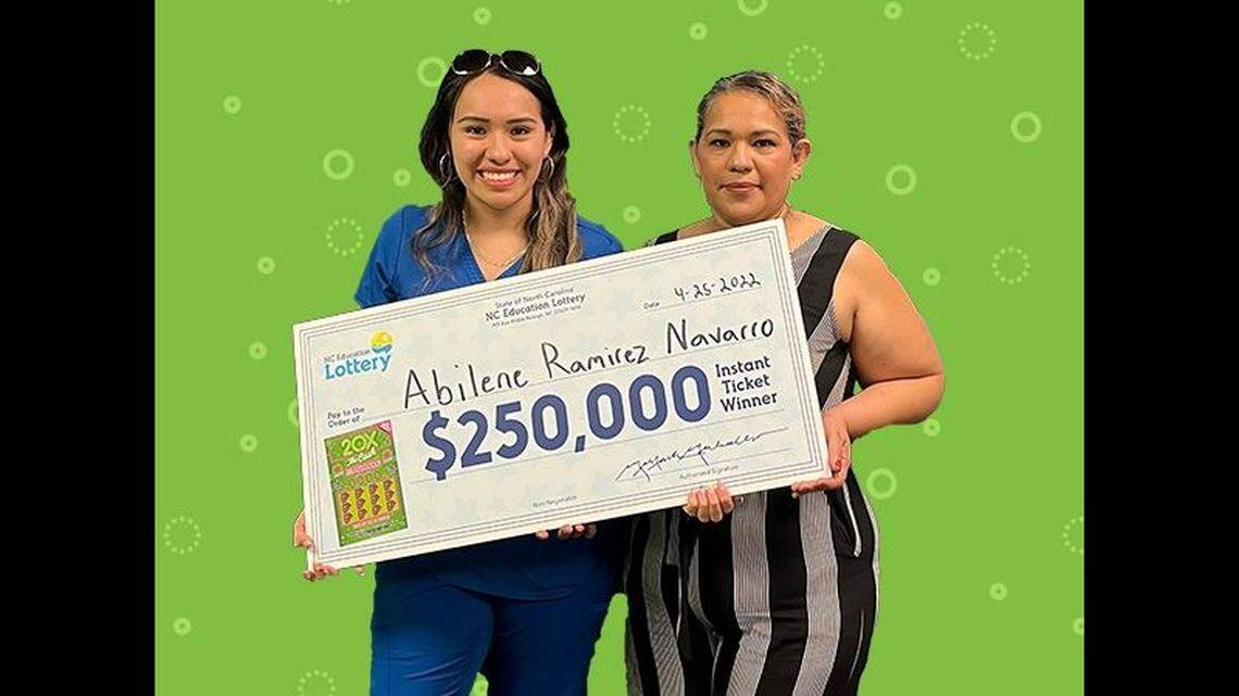 Abilene Ramirez Navarro of Louisburg won $250,000 in the North Carolina Education Lottery. She intends to help her dad open a tire store.