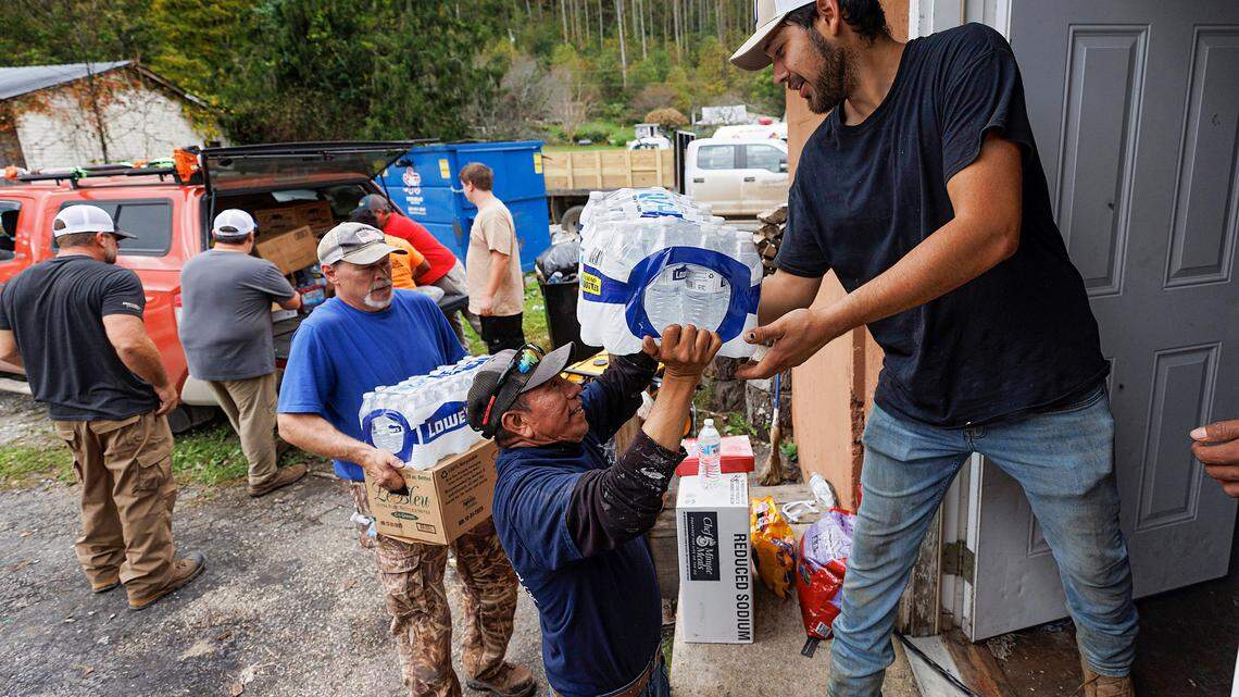 A 30-truck convoy rides through Helene’s worst in Avery County, feeding the forgotten
