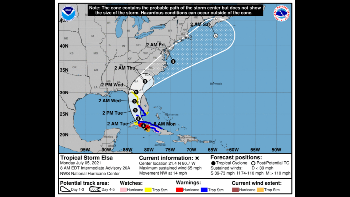 As Tropical Storm Elsa nears, here’s the Midlands forecast