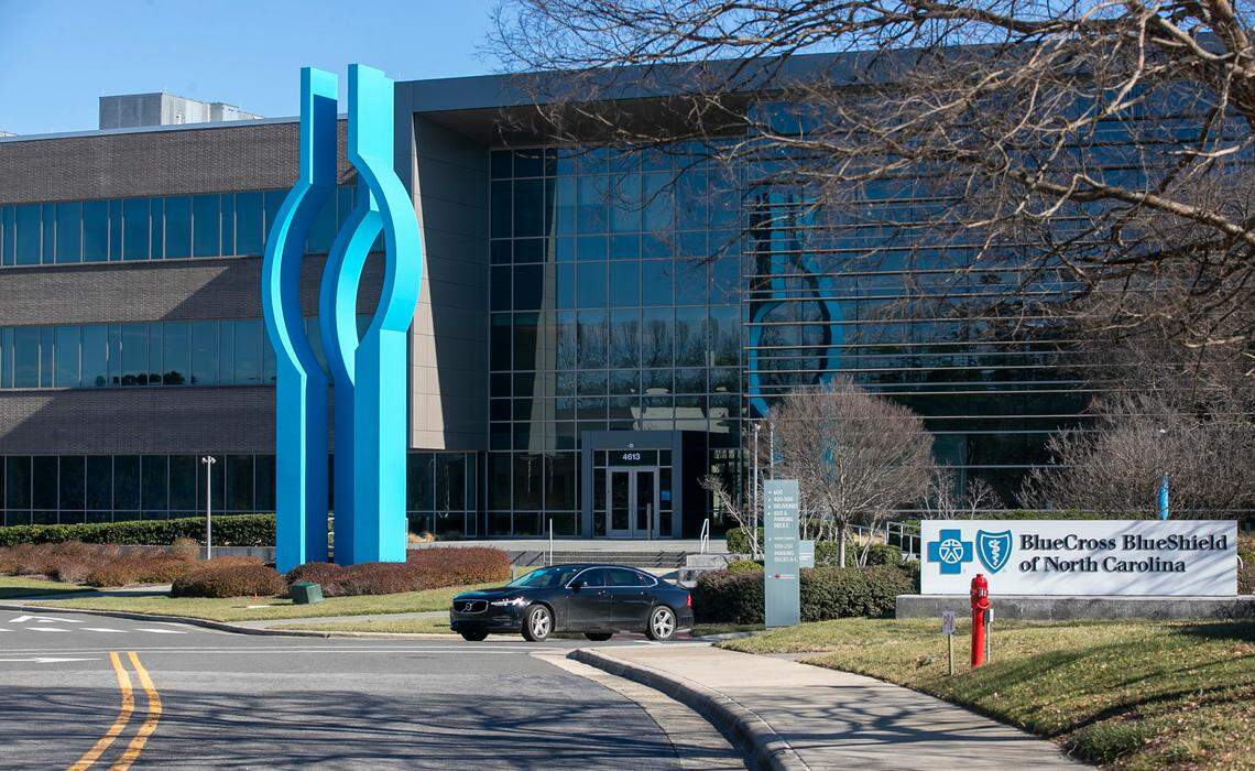 The Blue Cross Blue Shield of North Carolina campus on University Drive in Durham, N.C. on Friday, January 6, 2023.