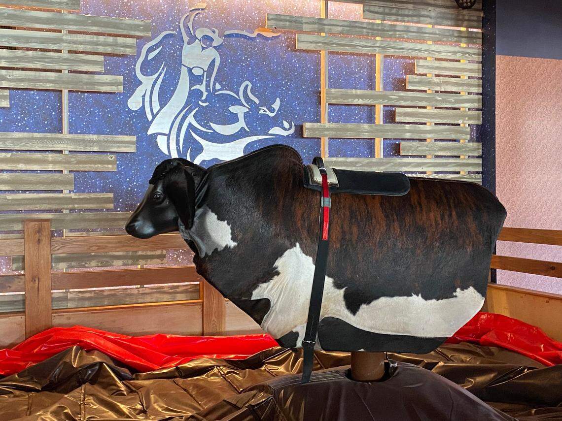 PBR Cowboy Bar in Cary, NC, is home to the first mechanical bull bar in the area. The bar is located in the Fenton development.