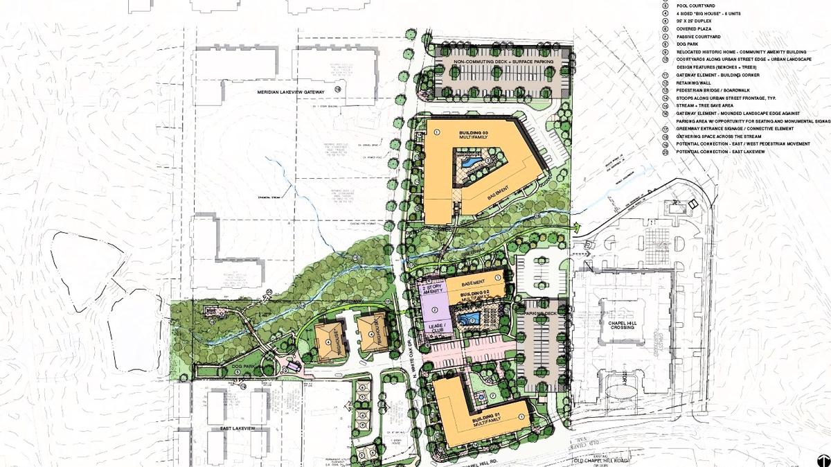 ZOM Living wants to build up to 400 apartments, flats and townhouses at 11 White Oak, north of Old Chapel Hill Road in a portion of Durham County that lies within the Chapel Hill town limits.